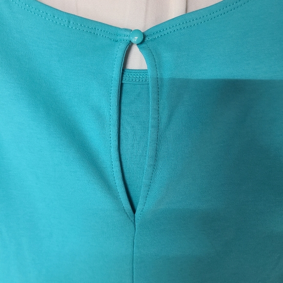 NWT New York & Company Aqua, White And Black Fit and Flare Mini Dress SZ Small. - Picture 6 of 9